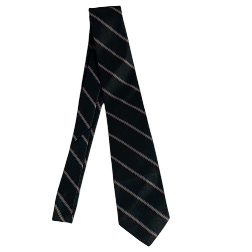Vintage Sears Men’s Store navy blue striped tie. Made in USA.
